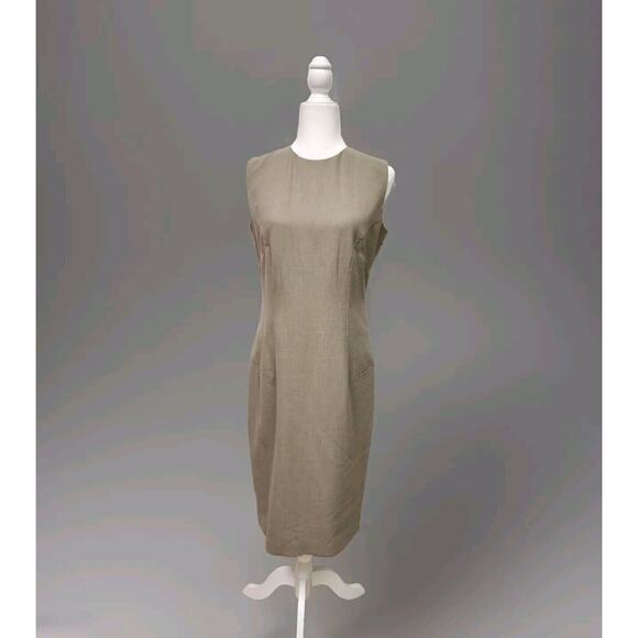 Tavora Women's $172 Milano Taupe Sheath Office Business Dress Women's Size 6 - Picture 1 of 11